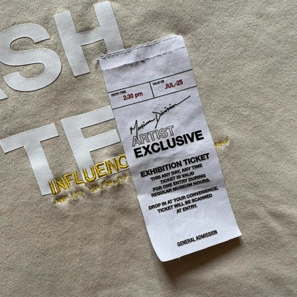 Limited Edition Musium Division Artist Exclusive Women Cream White‎ Crop Top - Picture 3 of 7